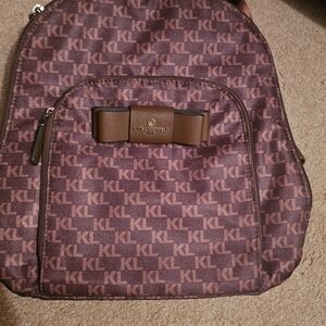 Karl Lagerfeld Monogram Brown Backpack